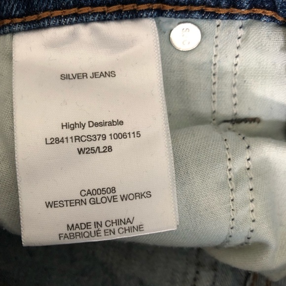 Silver Jeans Highly Desirable W25/L28 Trouser Straight - Picture 14 of 16